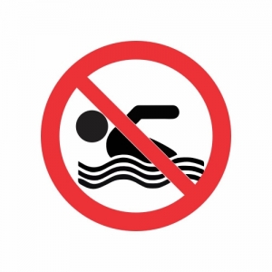 Biển báo cấm bơi lội 
