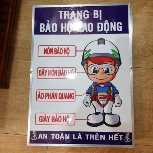 Biển báo khung sắt Trang bị bảo hộ lao động (3)