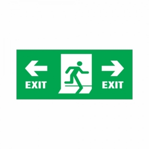Biển Exit lối thoát chỉ 2 hướng